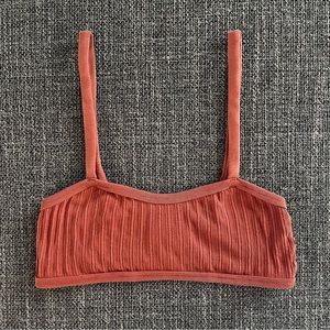 Rudy Jude Adult Pointelle Bralette in Rust